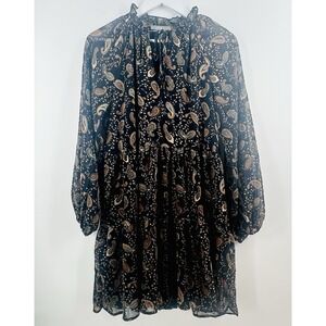 Lark + Grey Women's Midi Long Puff Sleeve Fall Dress NWOT Sz M R1039‎